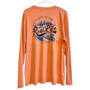 Reel Life Men’s Sun Defender UV Melon Lightweight Long Sleeve Top